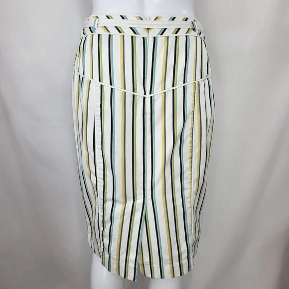 Express Design Studio Striped SKIRT Womens Size 2 Belted Pencil Multicolor - Picture 3 of 15